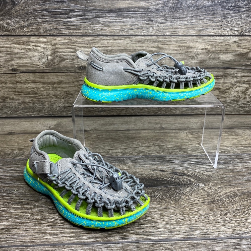 KEEN Kids Youth Boys Girls Sz 12 Unseek Water Shoes Black/Gray/Green